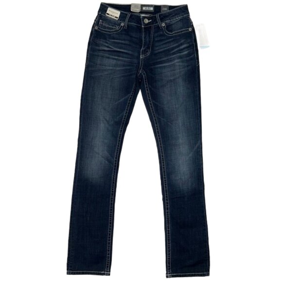 NWT Buckle BKE Alec Straight Leg Slim Fit Low Rise Cotton Stretch Jeans 28R - Picture 1 of 15